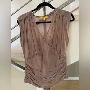 VINTAGE Elegant Brown Sleeveless Top